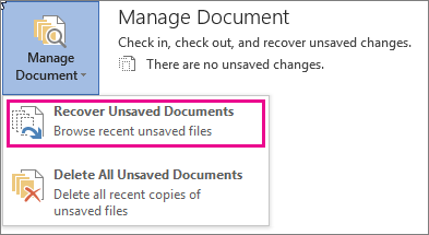 microsoft for mac 2016 recover document